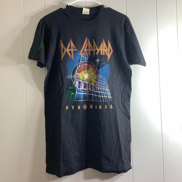 1983 DEF LEPPARD Pyromania Rock Till We Drop Tour single stitch tee shirt LARGE - Picture 2 of 7